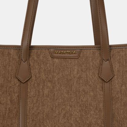 Magnolia Tote Bag – Stylish & Spacious Handbag with PU Leather Straps