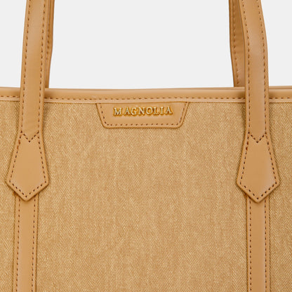 Magnolia Tote Bag – Stylish & Spacious Handbag with PU Leather Straps