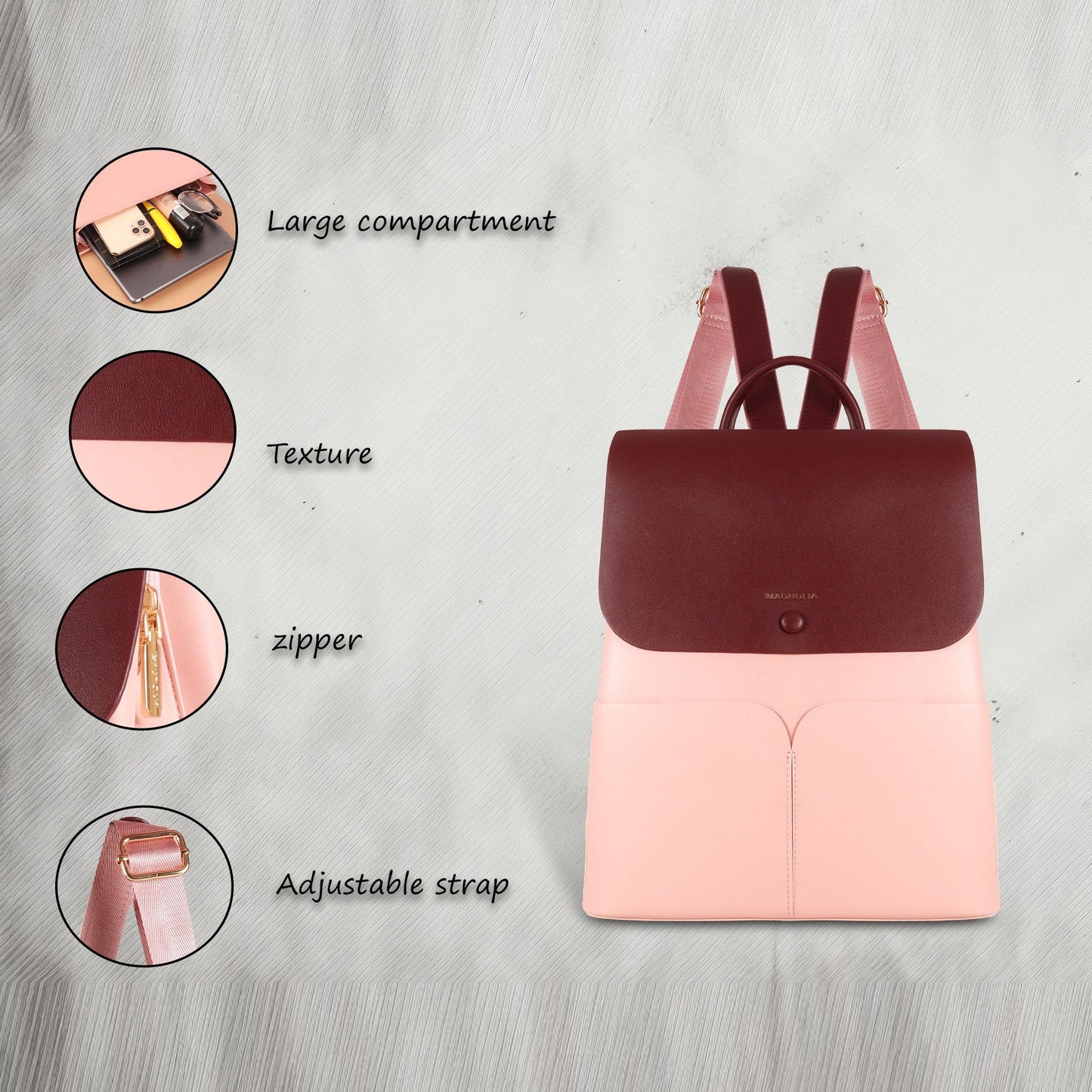 Magnolia Stylish Backpack Where Elegance Meets Functionality