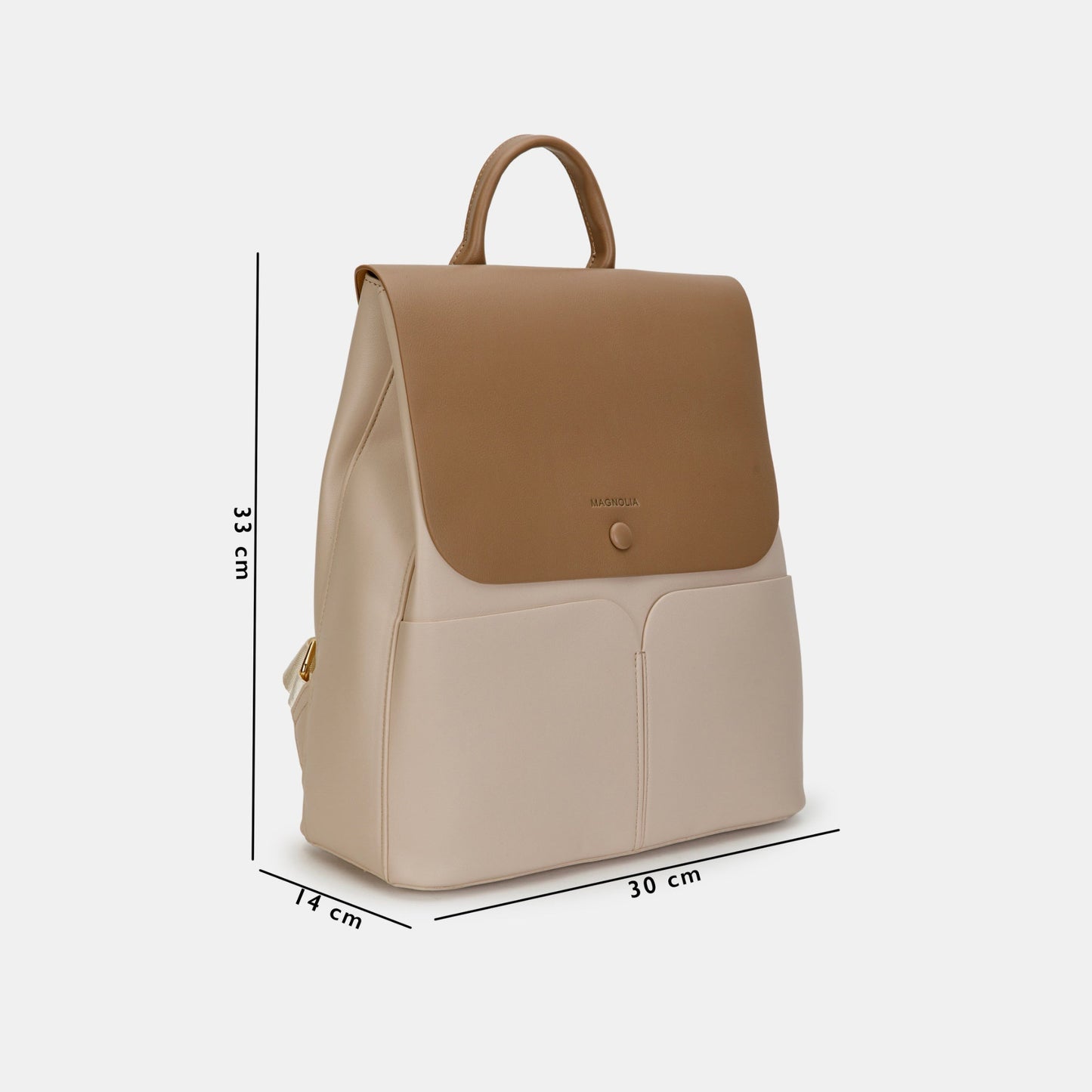 Magnolia Stylish PU Leather Backpack Spacious & Trendy Travel Bag for Women