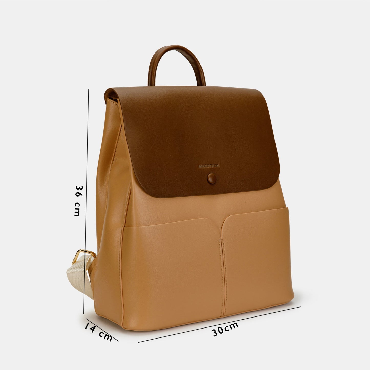 Magnolia Stylish PU Leather Backpack Spacious & Trendy Travel Bag for Women