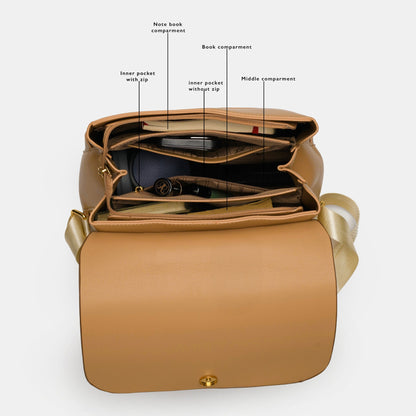 Magnolia Stylish PU Leather Backpack Spacious & Trendy Travel Bag for Women
