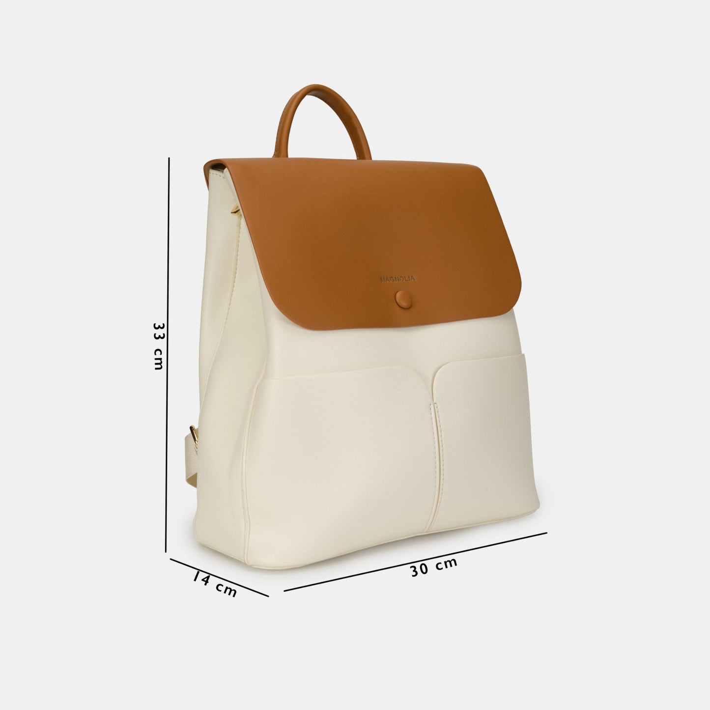 Magnolia Stylish PU Leather Backpack Spacious & Trendy Travel Bag for Women