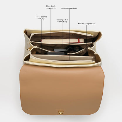 Magnolia Stylish PU Leather Backpack Spacious & Trendy Travel Bag for Women