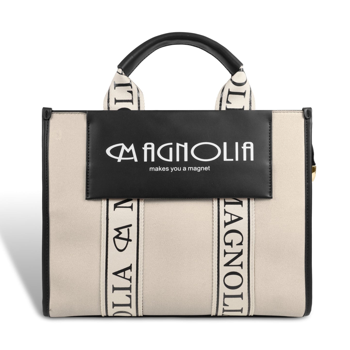 Magnolia® Premium Faux Leather Handbag – 10L Spacious Everyday & Office Bag | Beige
