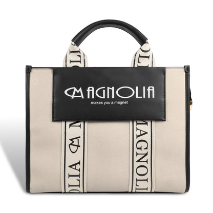 Magnolia® Premium Faux Leather Handbag – 10L Spacious Everyday & Office Bag | Beige