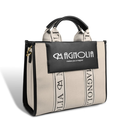 Magnolia® Premium Faux Leather Handbag – 10L Spacious Everyday & Office Bag | Beige