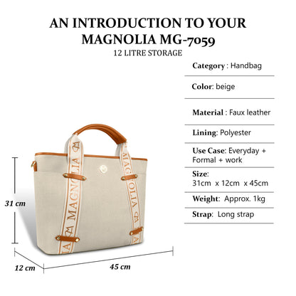 Magnolia Women Beige Satchel