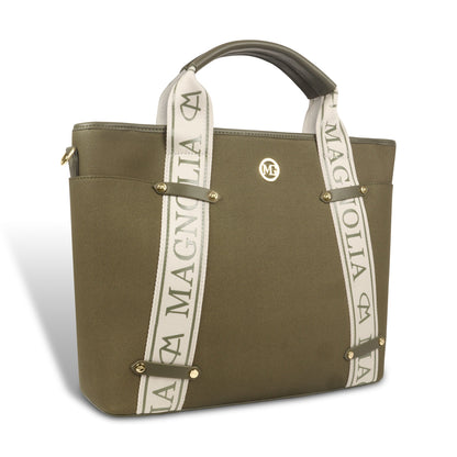 Magnolia Women Green Satchel