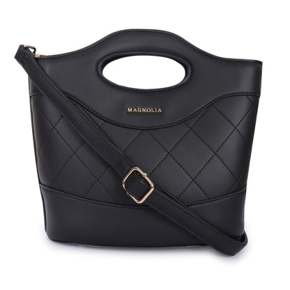 Magnolia Women Black Satchel