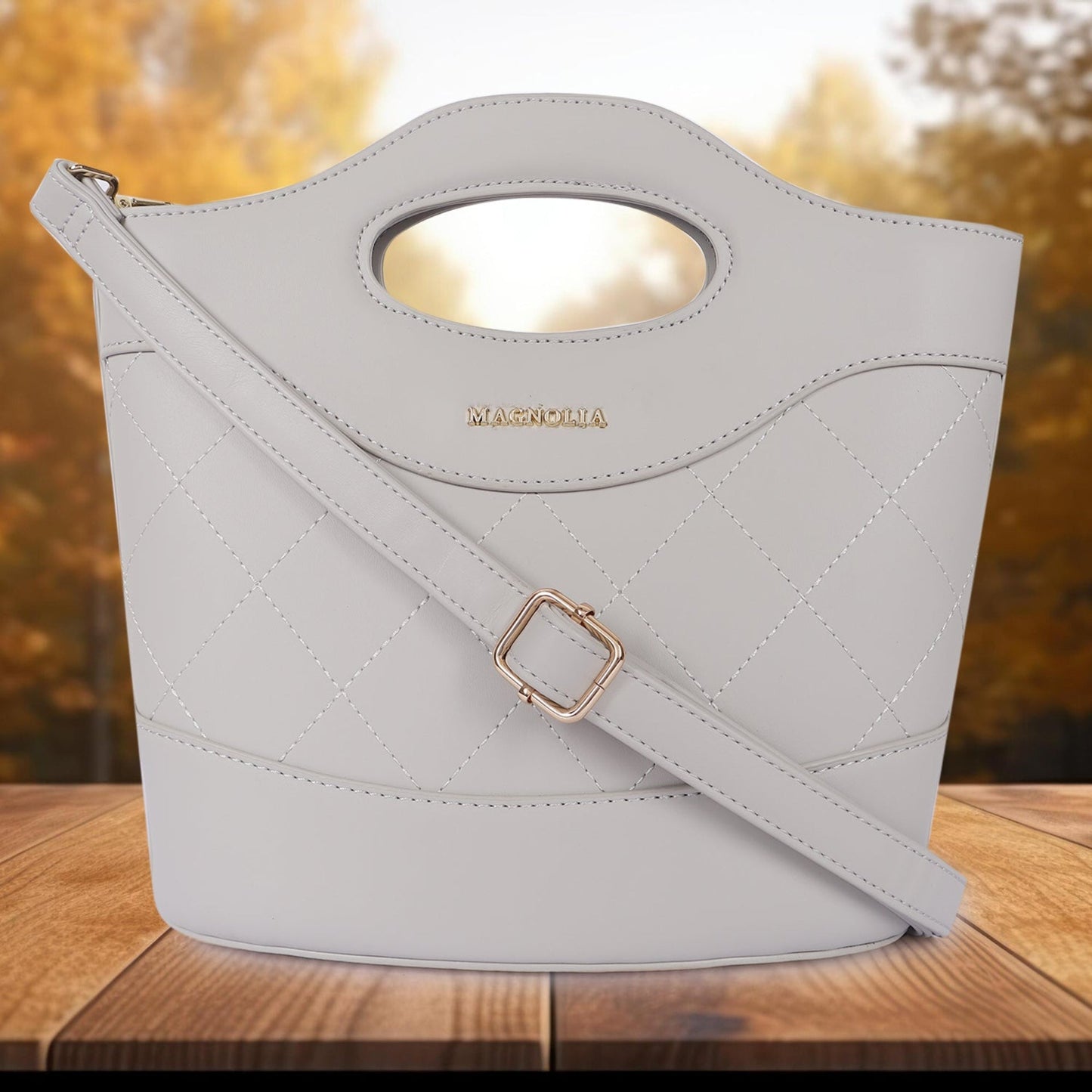 Magnolia Women Grey Satchel