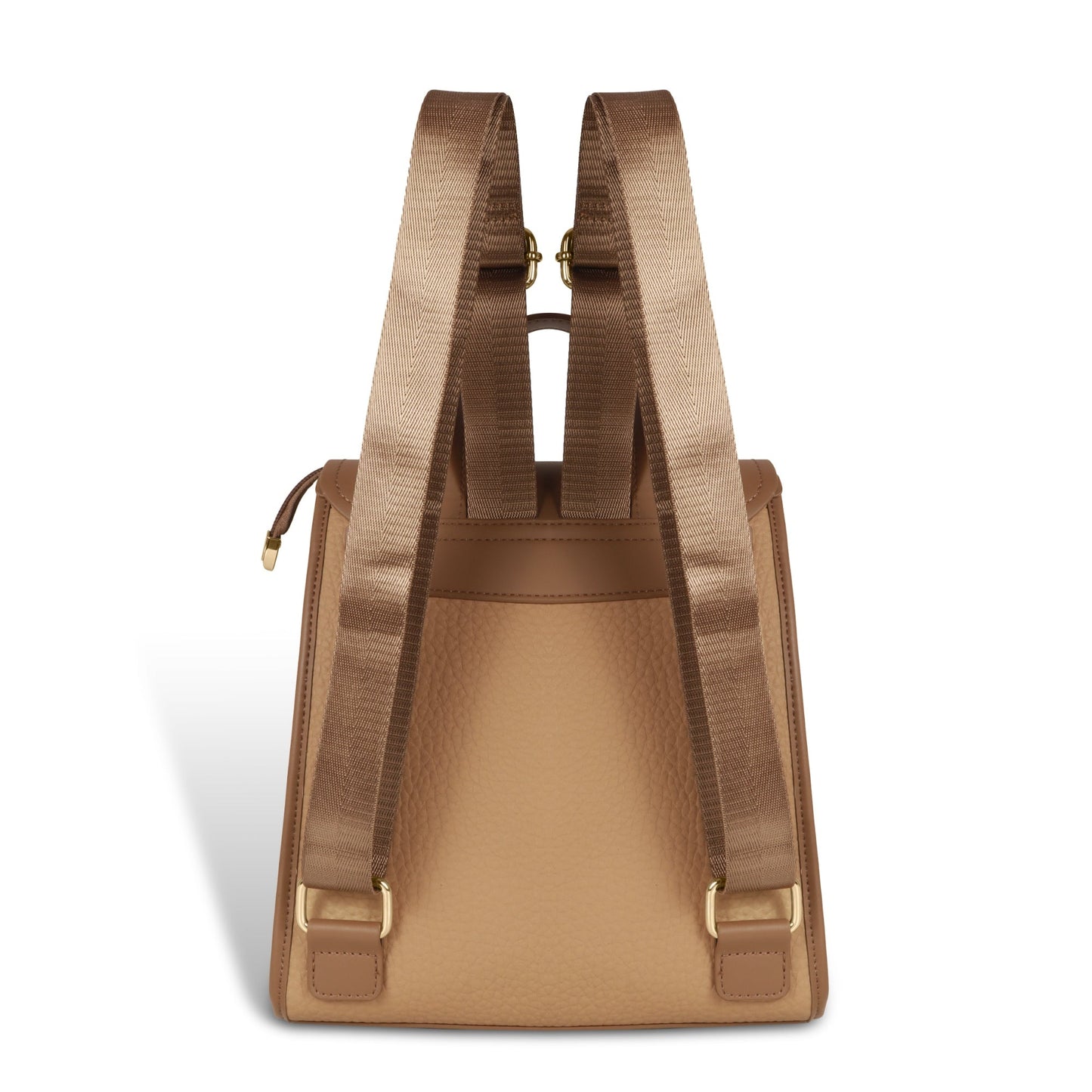 Magnolia Tan Vegan Leather Backpack for Women | 10.5L Stylish Casual Daypack with Long Strap