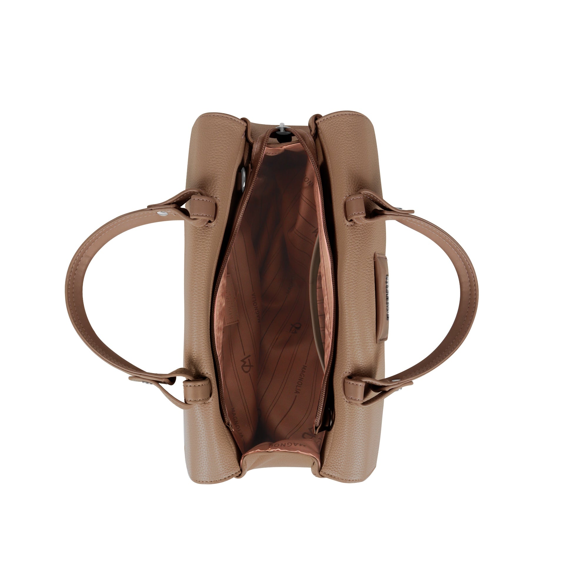 Shop Magnolia Taupe Vegan Leather Handbag for Women | 12L Spacious