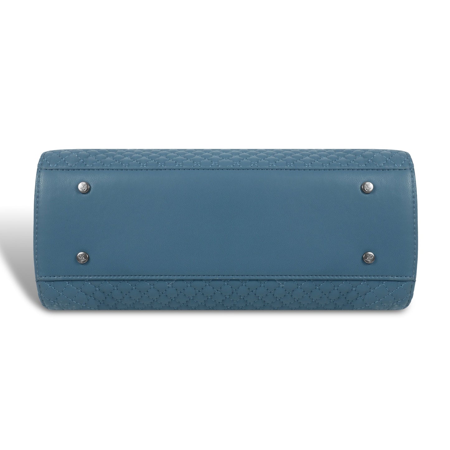 Magnolia Blue Quilted Faux Leather Handbag for Women | 10.5L Stylish Everyday & Office Use Bag with Long Strap