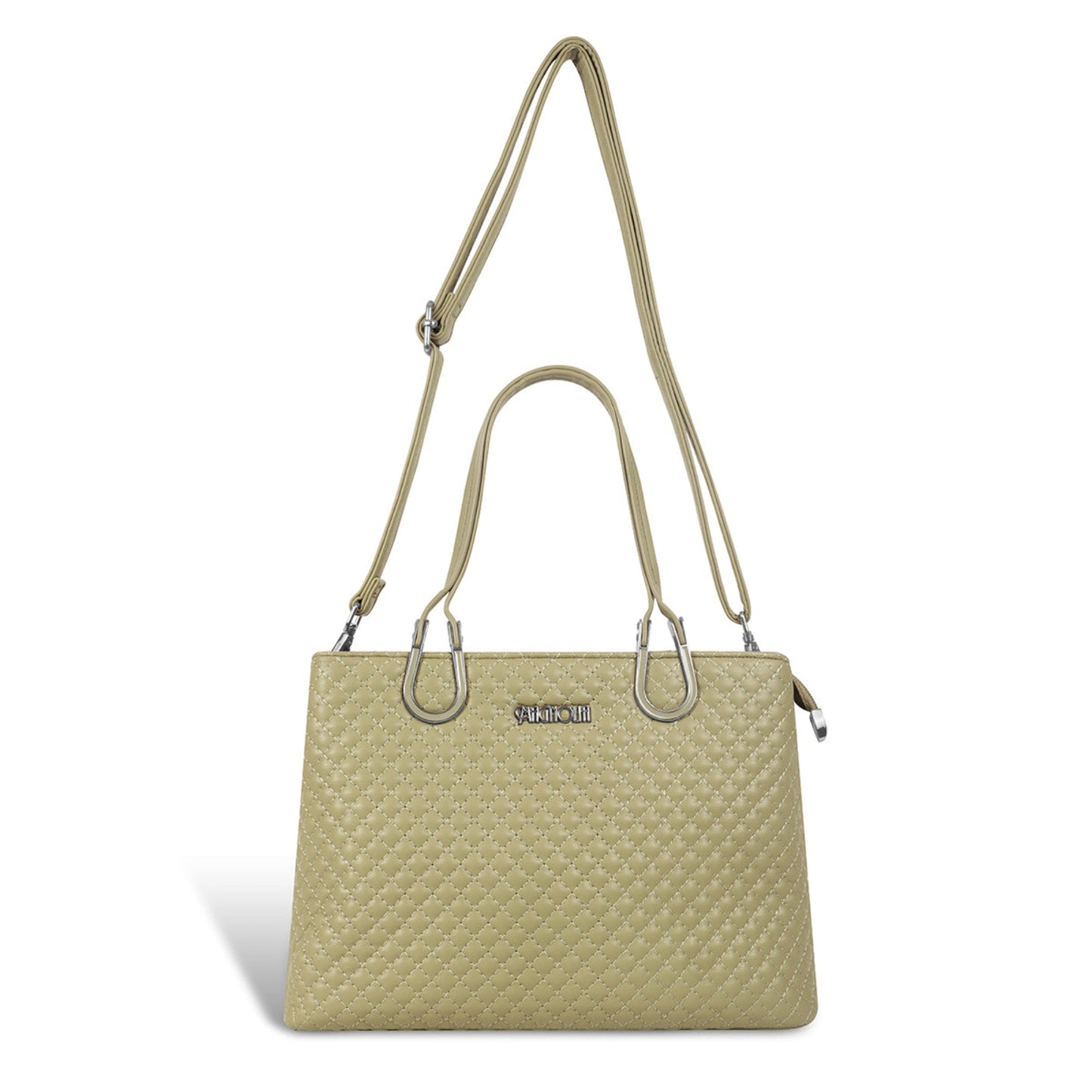 Magnolia Quilted Faux Leather Handbag for Women | 10.5L Elegant Everyday & Office Shoulder Bag