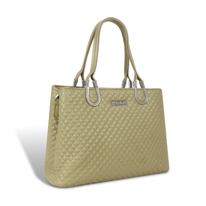 Magnolia Quilted Faux Leather Handbag for Women | 10.5L Elegant Everyday & Office Shoulder Bag