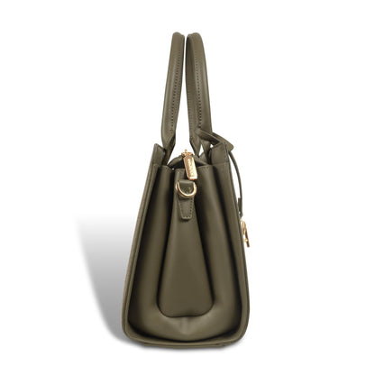 Magnolia Structured PU Leather Handbag for Women | 10.5L Stylish Office & Everyday Bag with Long Strap
