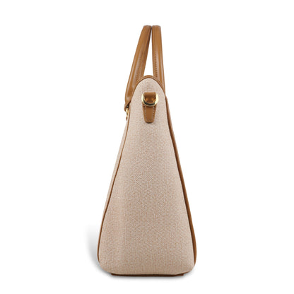 Magnolia Stylish Textured Handbag for Women - Elegant Shoulder Tote with Detachable Strap