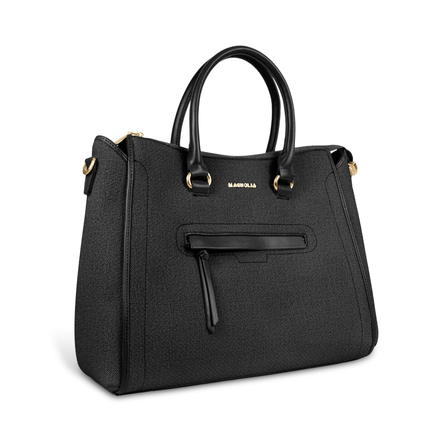 Magnolia Stylish Textured Handbag for Women - Elegant Shoulder Tote with Detachable Strap