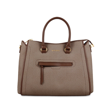 Magnolia Stylish Textured Handbag for Women - Elegant Shoulder Tote with Detachable Strap