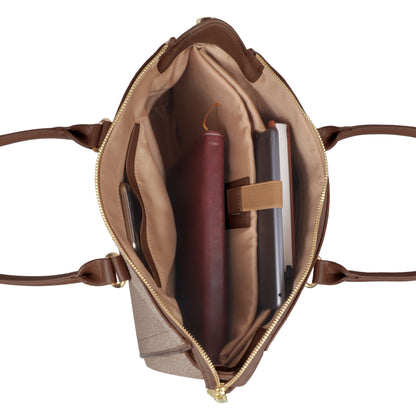 Magnolia Stylish Textured Handbag for Women - Elegant Shoulder Tote with Detachable Strap