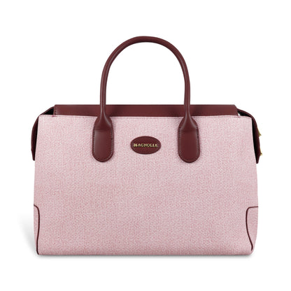 Magnolia Elegant Structured Handbag for Women - Premium Shoulder Tote with Top Handles & Detachable Strap