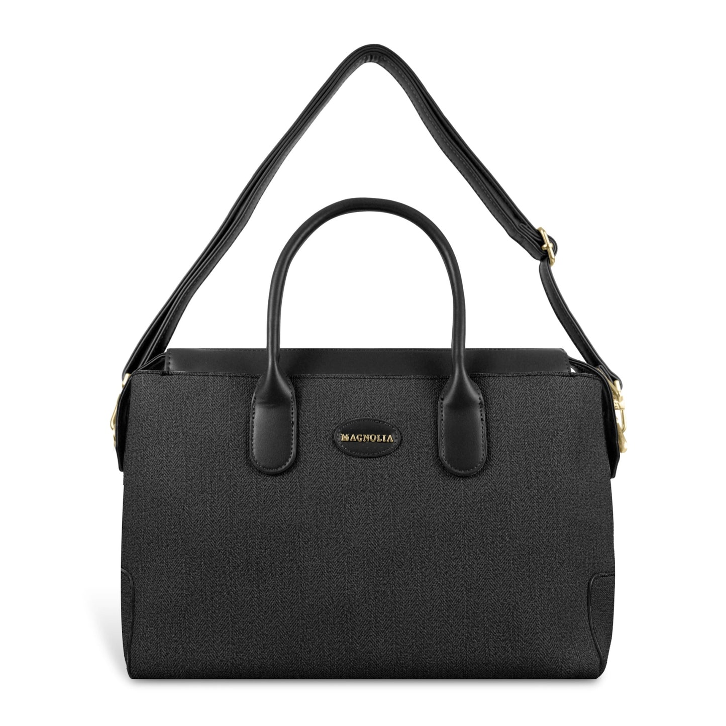 Magnolia Elegant Structured Handbag for Women - Premium Shoulder Tote with Top Handles & Detachable Strap