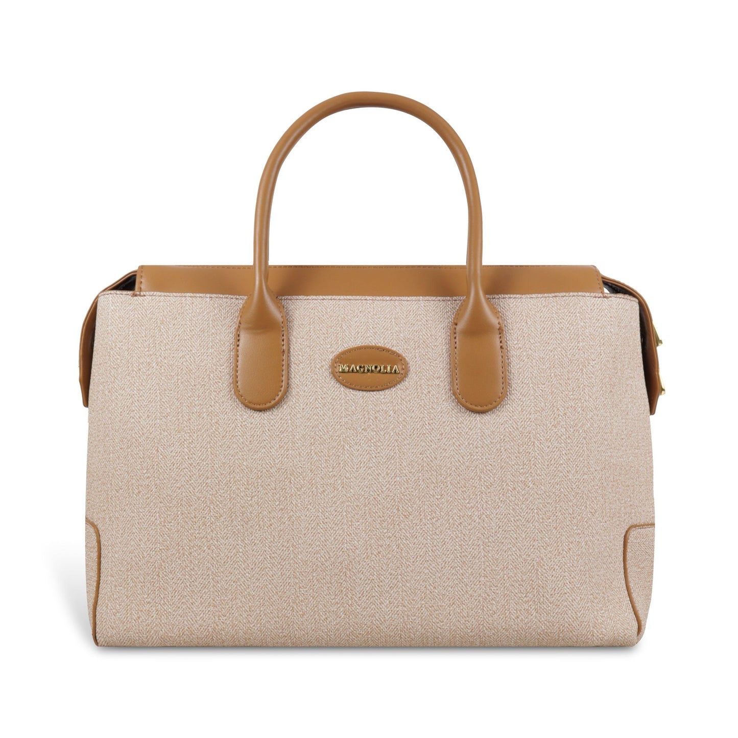 Magnolia Elegant Structured Handbag for Women - Premium Shoulder Tote with Top Handles & Detachable Strap