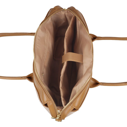 Magnolia Elegant Structured Handbag for Women - Premium Shoulder Tote with Top Handles & Detachable Strap