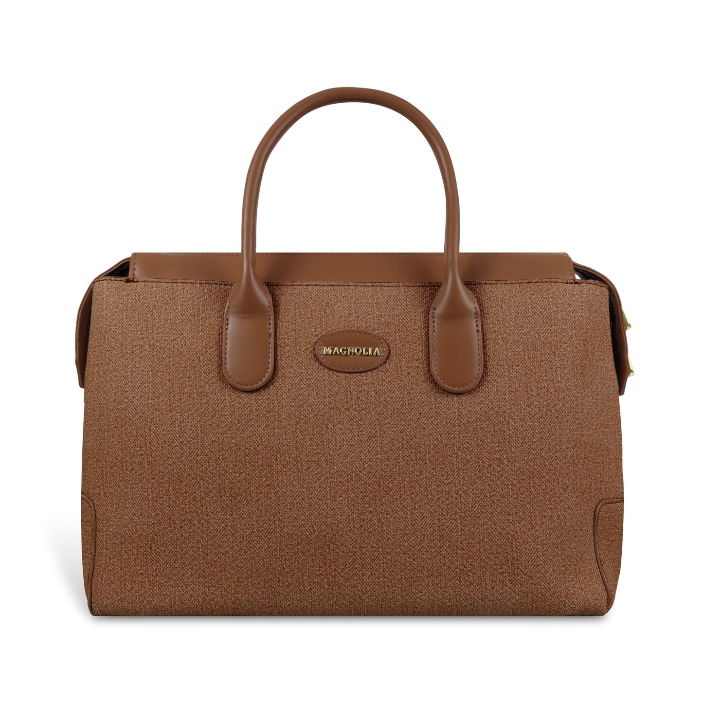 Magnolia Elegant Structured Handbag for Women - Premium Shoulder Tote with Top Handles & Detachable Strap