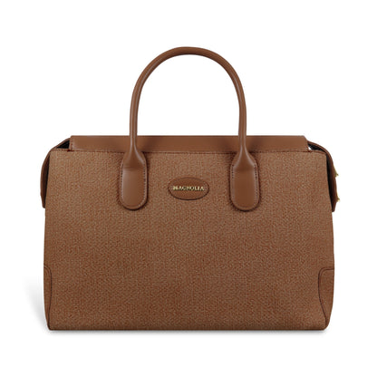Magnolia Elegant Structured Handbag for Women - Premium Shoulder Tote with Top Handles & Detachable Strap