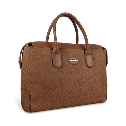 Magnolia Elegant Structured Handbag for Women - Premium Shoulder Tote with Top Handles & Detachable Strap