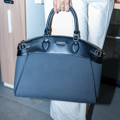 Trendy Leather Tote Bag with Detachable Shoulder Strap & Spacious Interior
