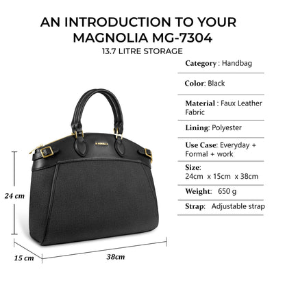 Trendy Leather Tote Bag with Detachable Shoulder Strap & Spacious Interior