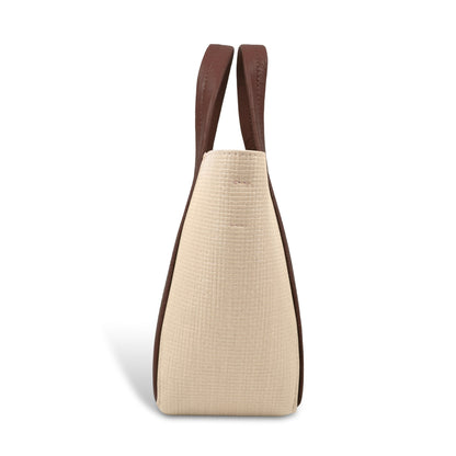 Trendy Leather Tote Bag with Detachable Shoulder Strap & Spacious Interior