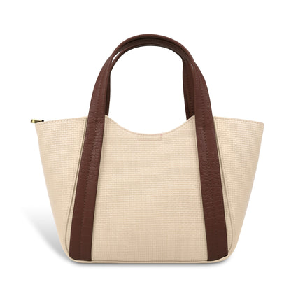 Trendy Leather Tote Bag with Detachable Shoulder Strap & Spacious Interior