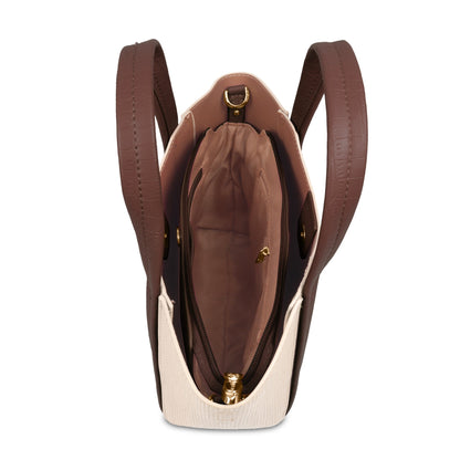 Trendy Leather Tote Bag with Detachable Shoulder Strap & Spacious Interior