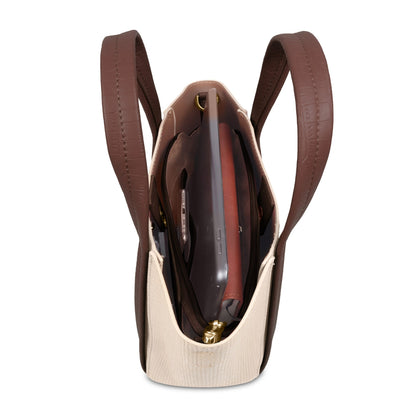 Trendy Leather Tote Bag with Detachable Shoulder Strap & Spacious Interior