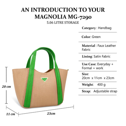 Trendy Leather Tote Bag with Detachable Shoulder Strap & Spacious Interior