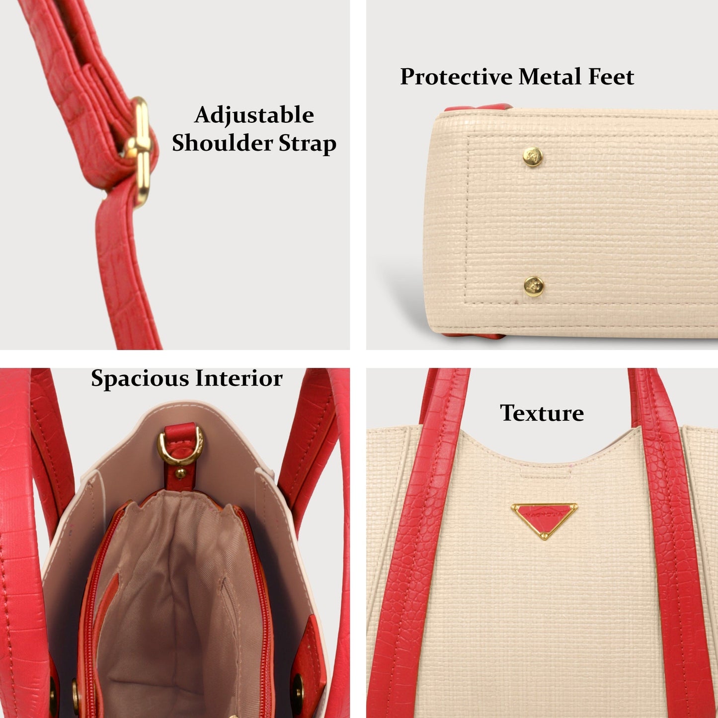 Trendy Leather Tote Bag with Detachable Shoulder Strap & Spacious Interior