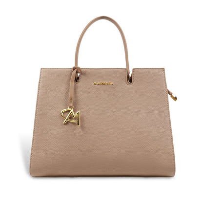 Magnolia Women’s Handbag – 9.5L Spacious Faux Leather Tote in Khaki