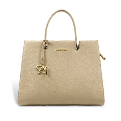 Magnolia Women’s Handbag – 9.5L Spacious Faux Leather Tote in Gold