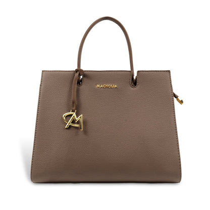 Magnolia Women’s Handbag – 9.5L Spacious Faux Leather Tote in Brown