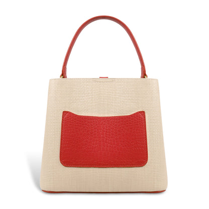 Fashionable Structured Handbag with Dual Handles