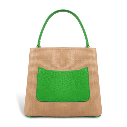 Fashionable Structured Handbag with Dual Handles