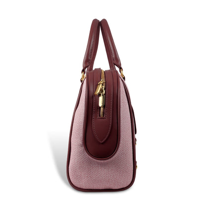 Magnolia Elegant Leatherette Handbag for Women with Detachable Strap