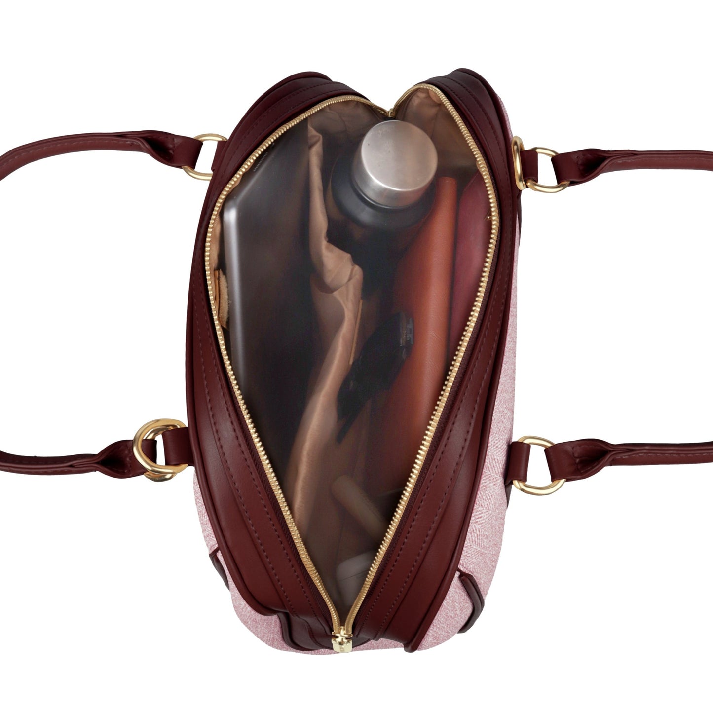 Magnolia Elegant Leatherette Handbag for Women with Detachable Strap