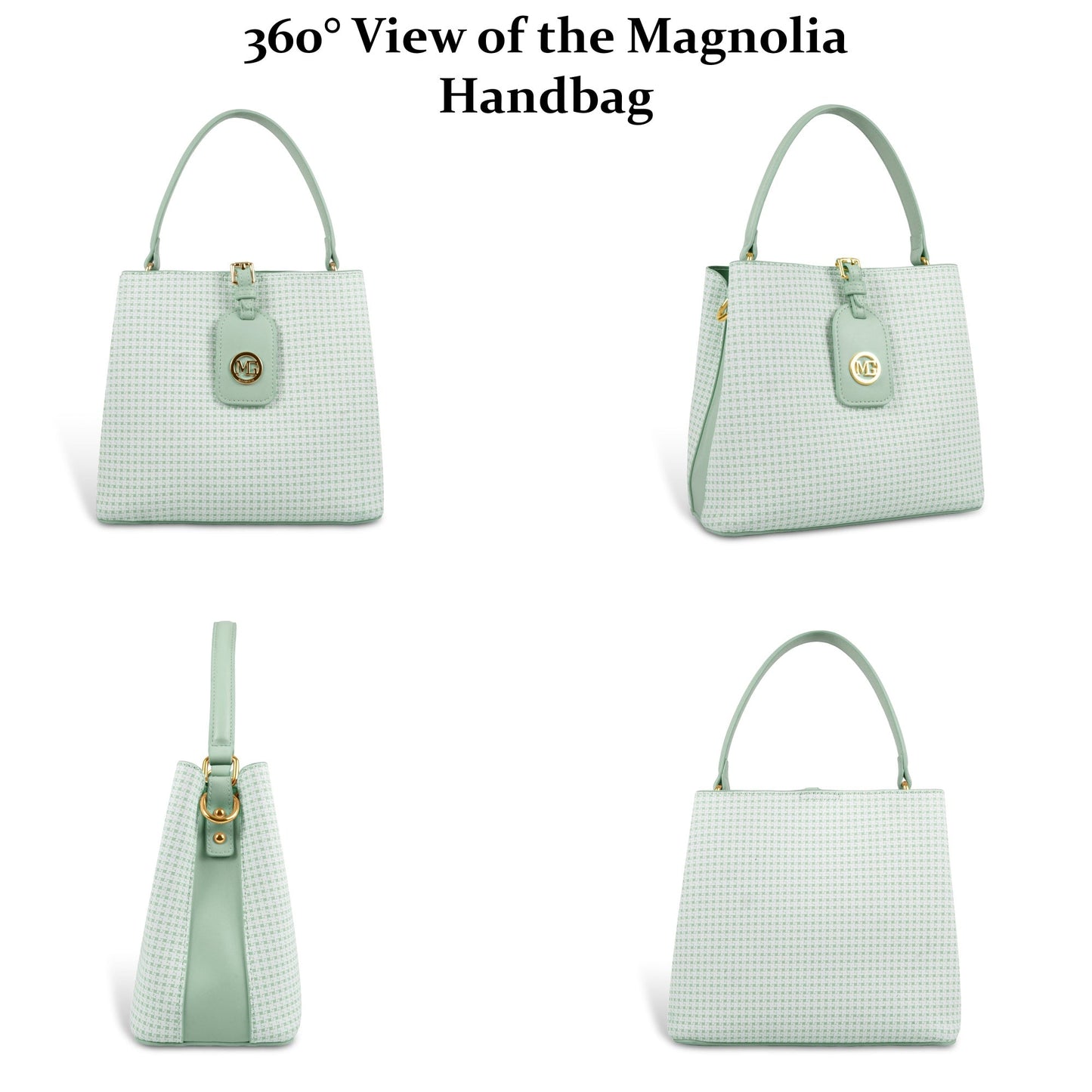 Magnolia Premium Textured Handbag for Women with Detachable Sling Strap