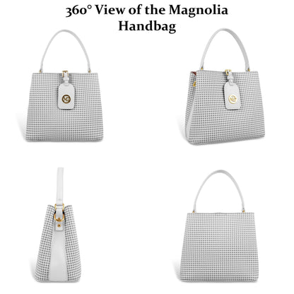 Magnolia Premium Textured Handbag for Women with Detachable Sling Strap