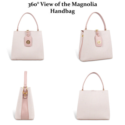 Magnolia Premium Textured Handbag for Women with Detachable Sling Strap